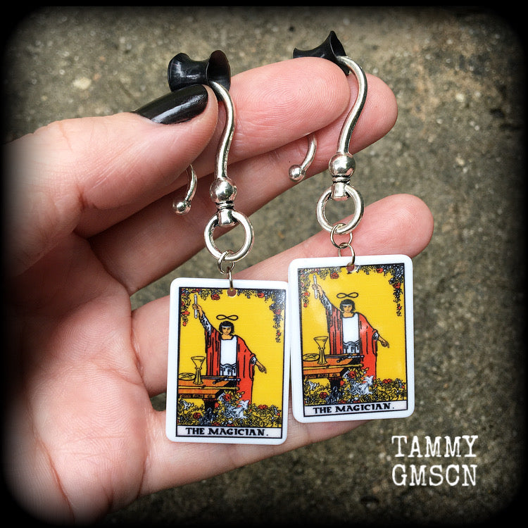 The Magician Tarot card earrings-Ear hangers