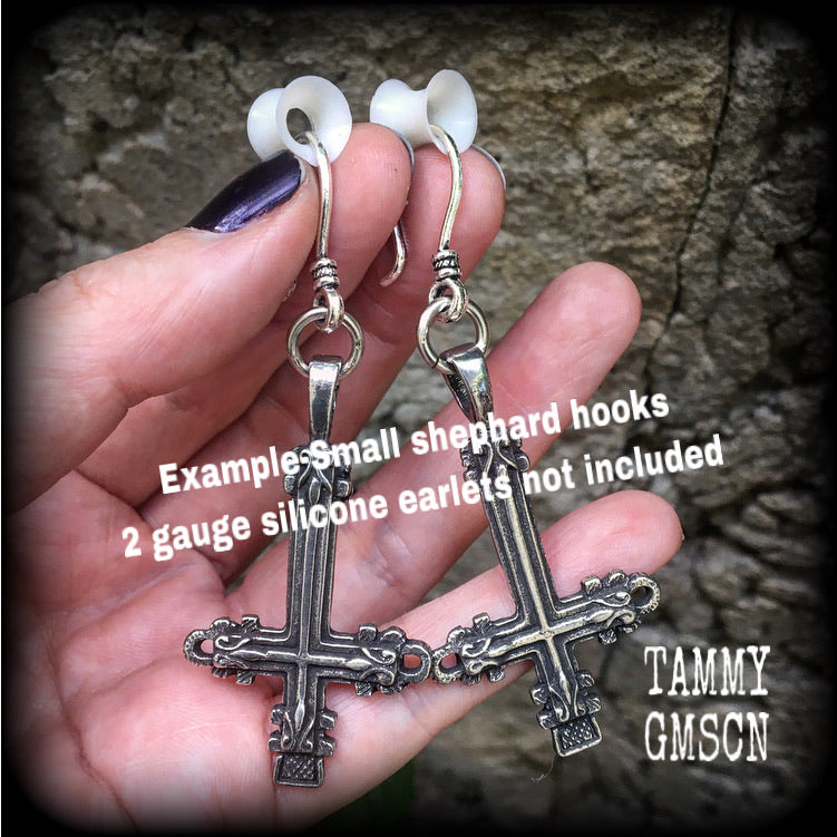 St Peters Cross earrings-Ear hangers