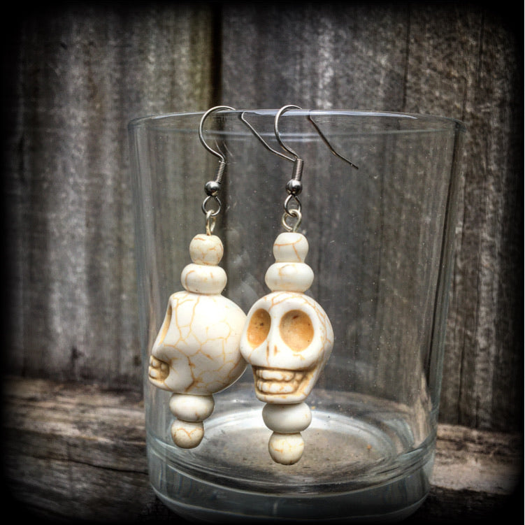 Skull earrings-Day of the Dead earrings