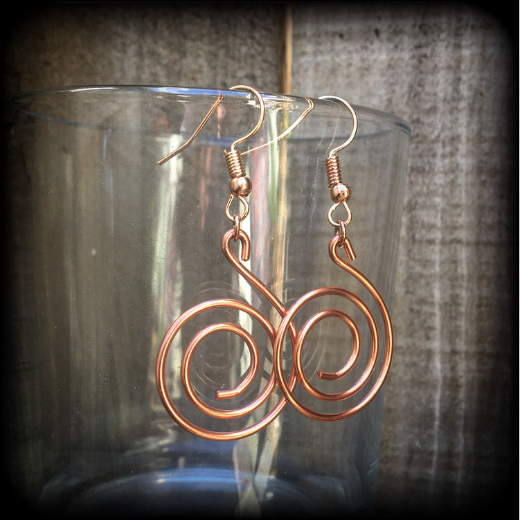 Spiral earrings-Geometric earrings