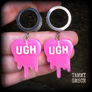 Melting heart tunnel earrings-UGH earrings