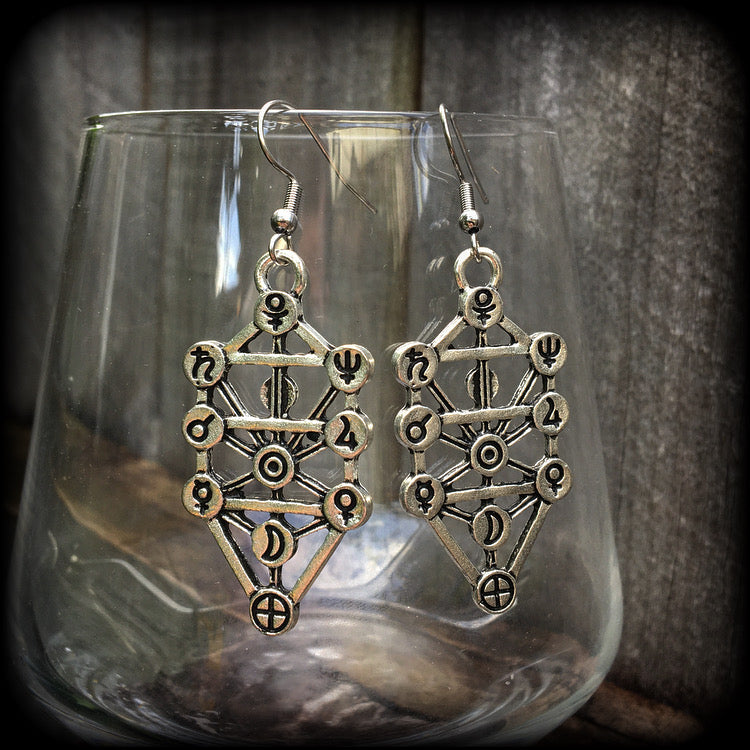 Tree of Life earrings-Qabalah jewelry