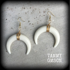 Artemis earrings-Double Horn earrings