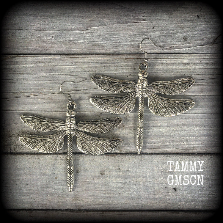 Damselfly earrings-Dragonfly earrings