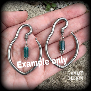 DIY tear drop hooks for ear hangers and ear weights