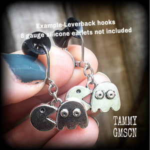 Pacman earrings-Gamer earrings