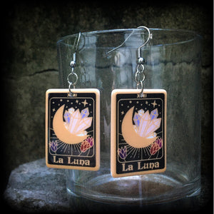 La Luna earrings-Tarot card earrings