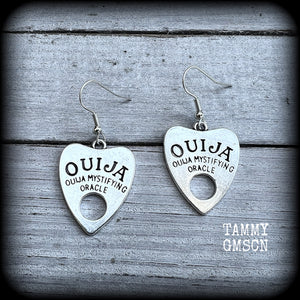 Ouija planchette earrings-Occult earrings