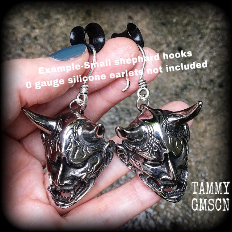 Hannya Mask earrings-Ear hangers