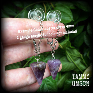 Amethyst earrings-Gemstone earrings