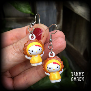 Hello Kitty earrings-Lion earrings