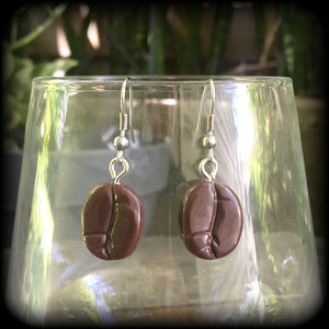 Coffee bean earrings