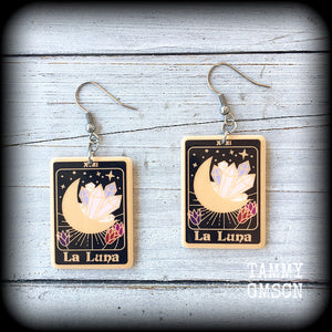 La Luna earrings-Tarot card earrings