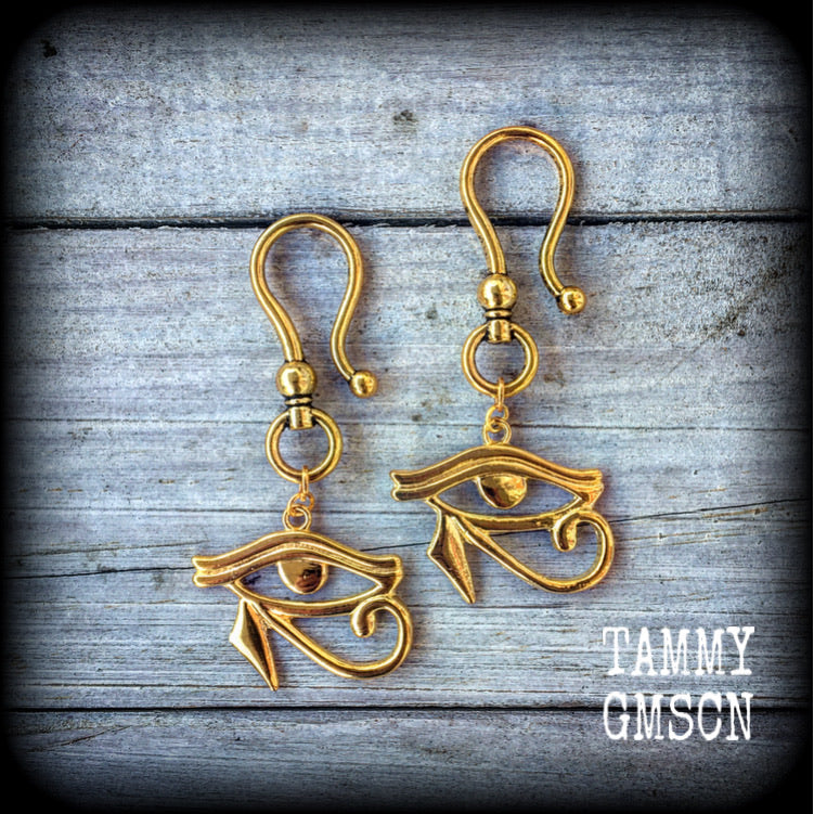 Eye of Ra ear hangers-Egyptian earrings