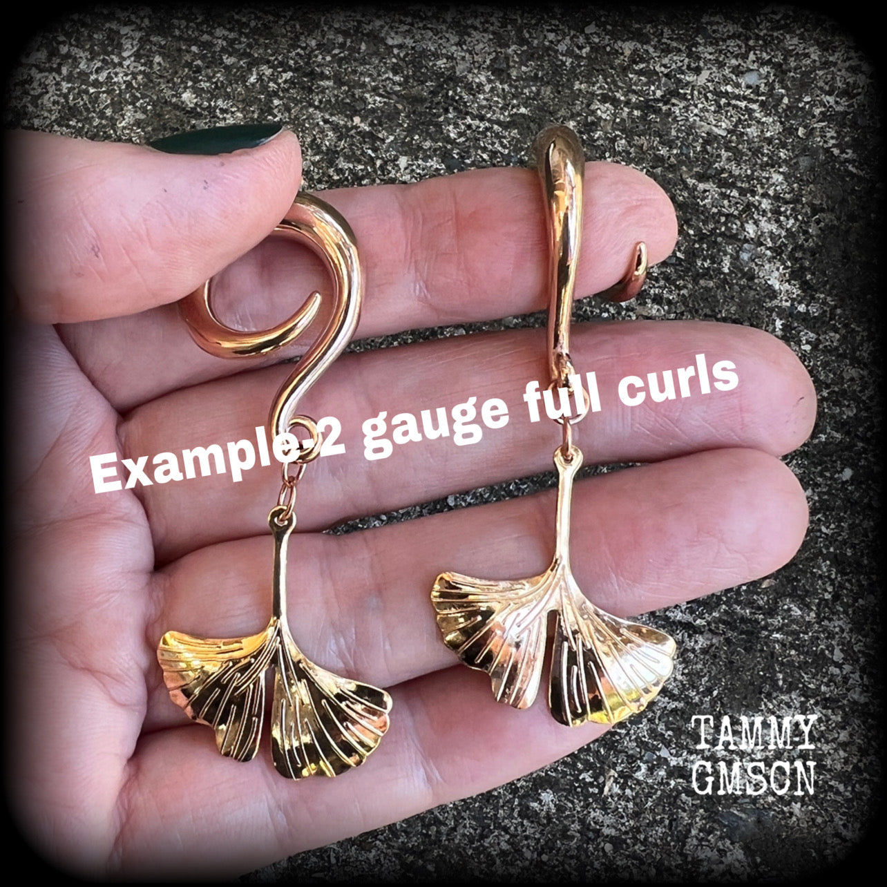 Ginkgo earrings Ginkgo earrings Lotus leaf earrings 6 gauge ear weights Leaf ear hangers Gauged earrings 6g 2g 0g 00g 1/2" 9/16" 5/8" 3/4" 1" 1.10" 1.18" Boho body jewellery Cottagecore jewelry Fairycore jewelry Moss goth earrings Gypsy boho jewelry