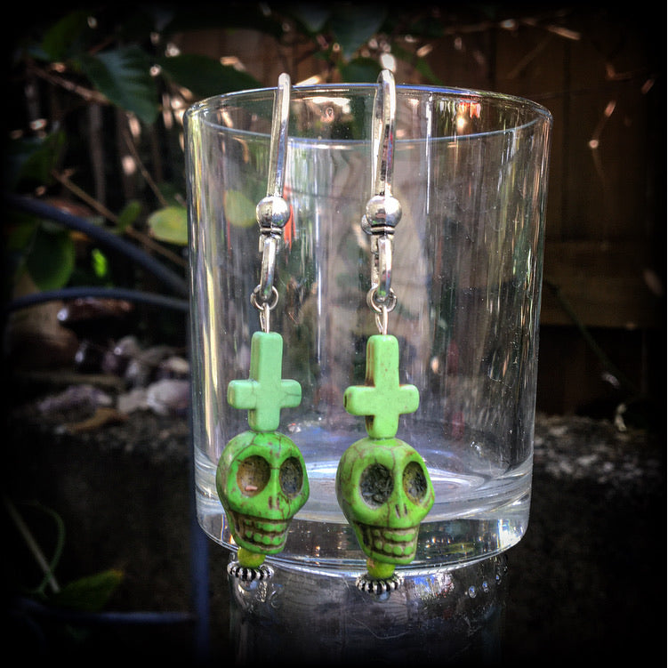 Skull earrings-Los Muertos earrings