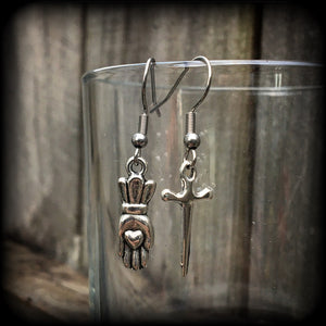 Ace of Swords earrings-Tarot card earrings