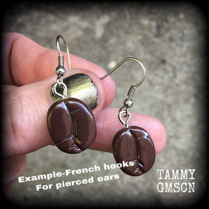 Coffee bean earrings