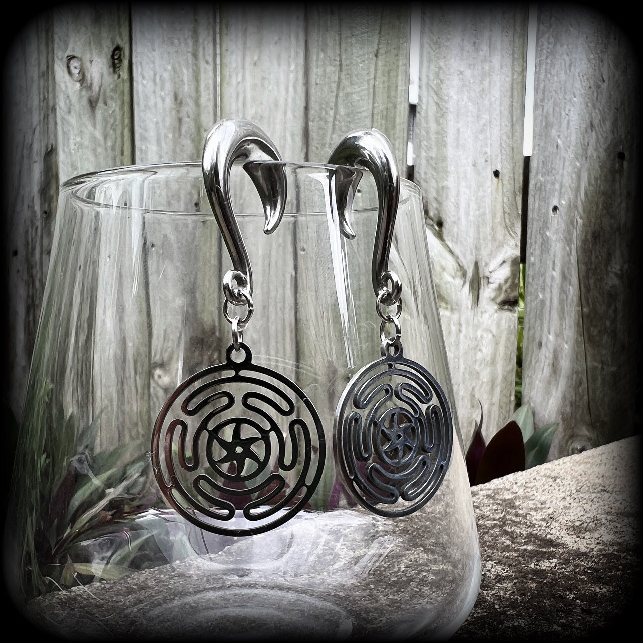 Wheel of Hekate earrings 