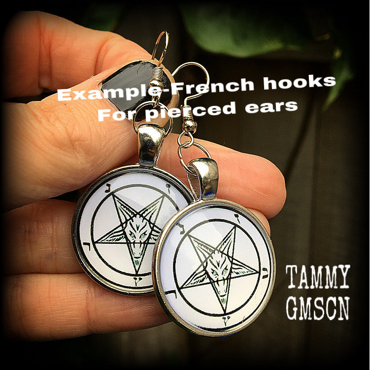 Baphomet earrings-Church of Satan earrings