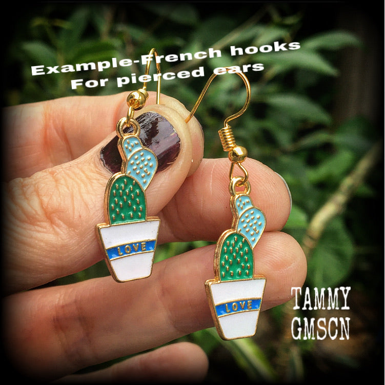 Cactus earrings-Succulent earrings