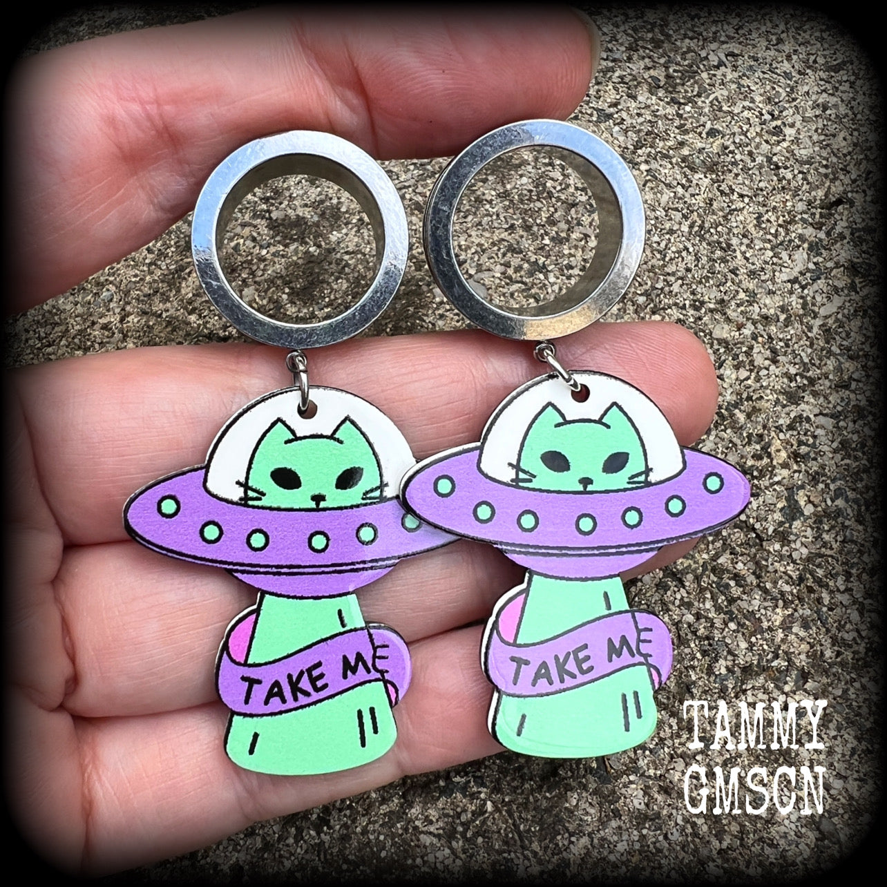 UFO earrings