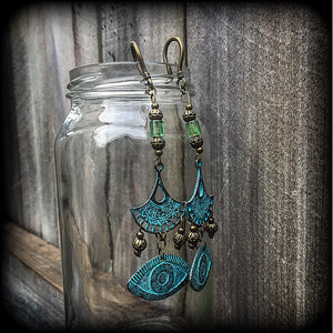 All seeing eye earrings-Sea hag earrings