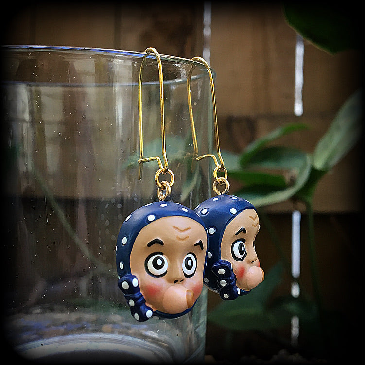 Japanese earring-Hyottoko earrings