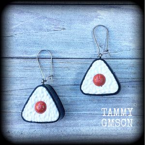 Sushi earrings-Onigiri earrings