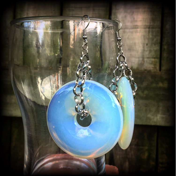 Opalite earrings-Gemstone earrings