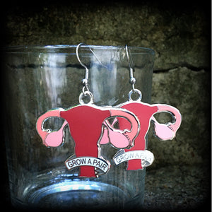 Grow a pair earrings-Uterus earrings