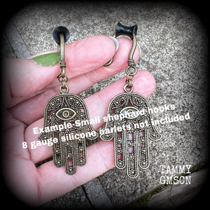 Hamsa hand earrings-Hand of Fatima earrings