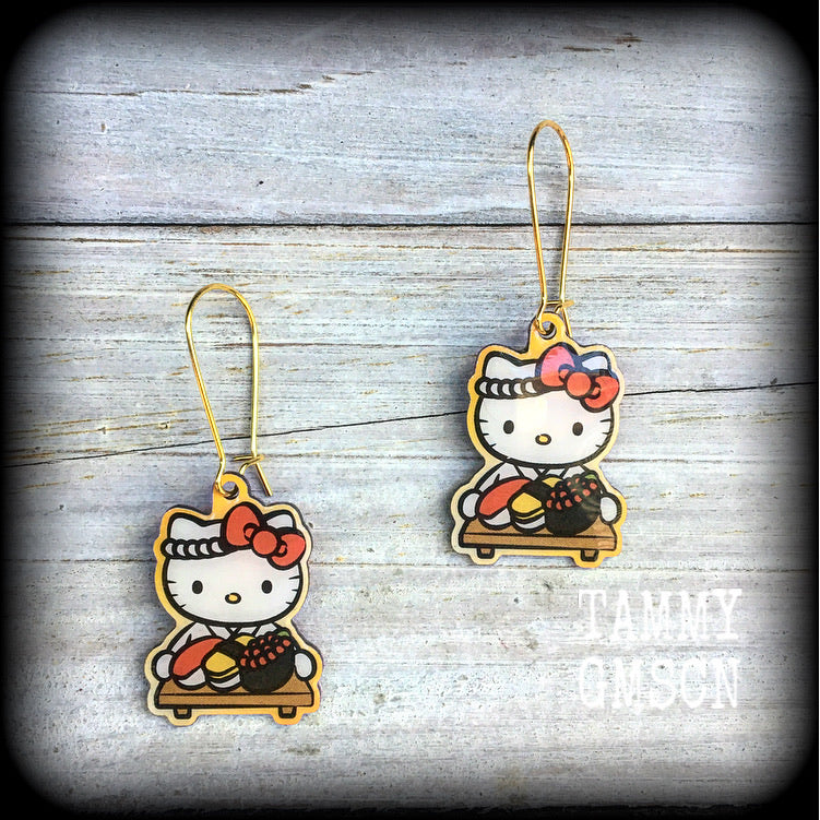 Hello Kitty earrings-Kawaii earrings