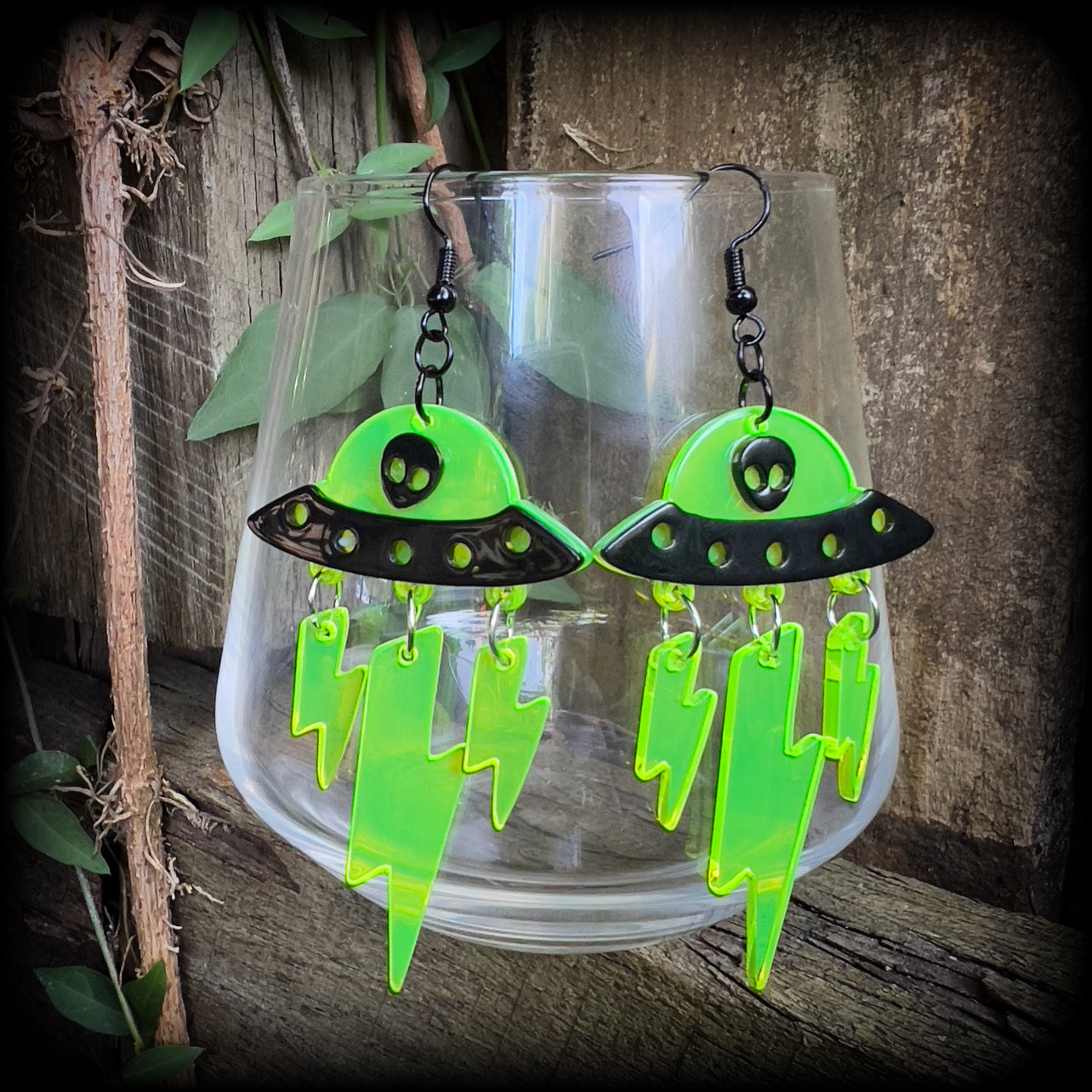 UFO earrings-Alien abduction