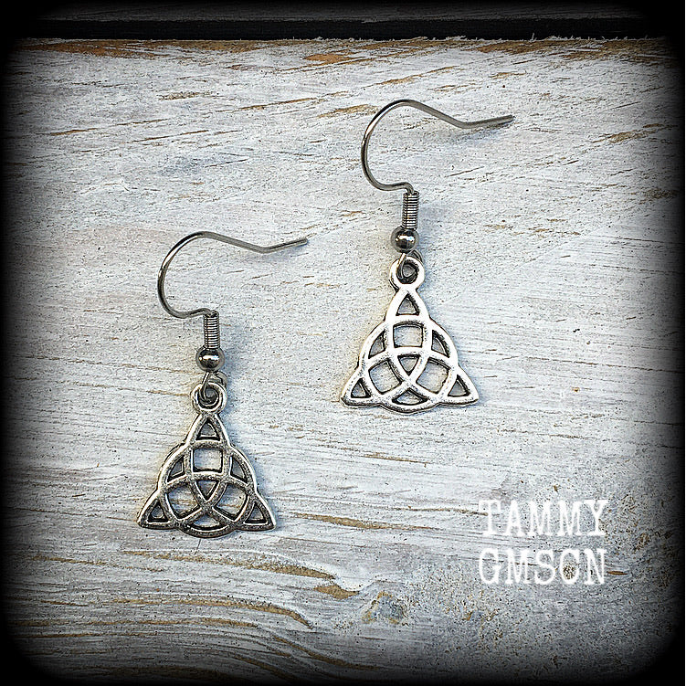 Triquetra earrings-Trinity knot earrings