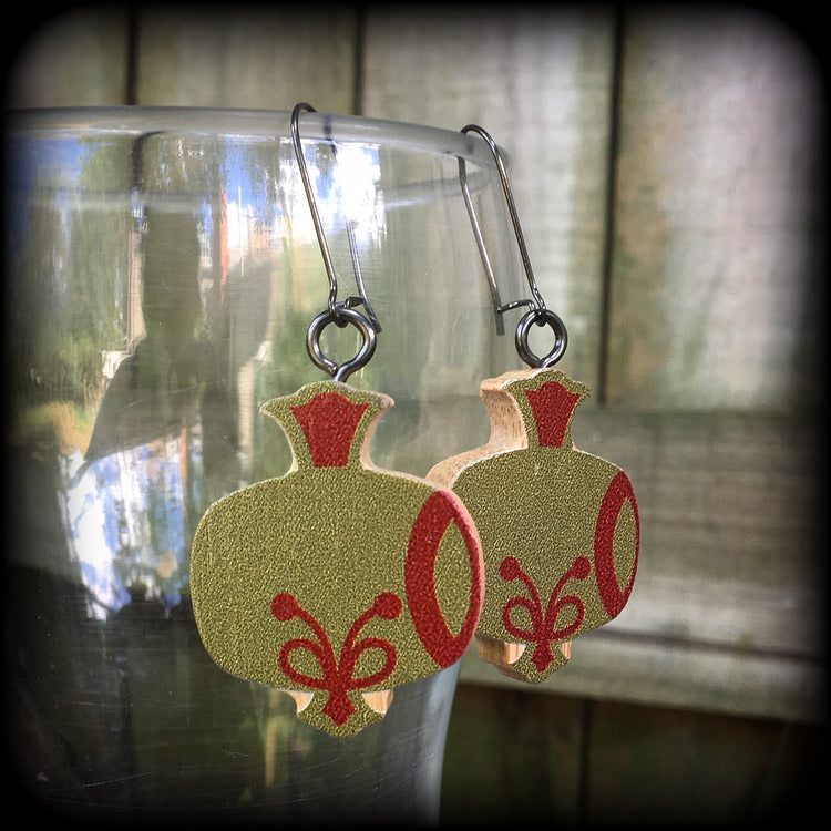 Japanese lucky mallet earrings- Lucky drum earrings