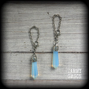 Opalite tunnel dangles