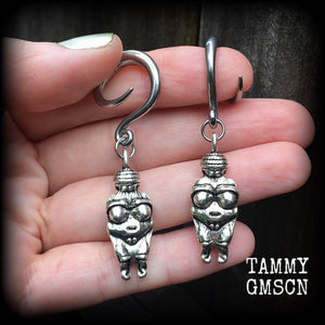 Venus of Willendorf gauged earrings