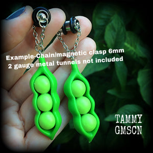 Pea Pod earrings-Pea earrings