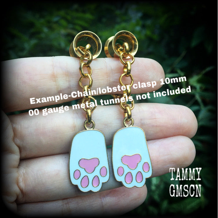 Lucky rabbits foot earrings