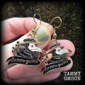 Plague Doctor earrings-Halloween earrings