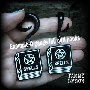 Book of Shadows gauged earrings