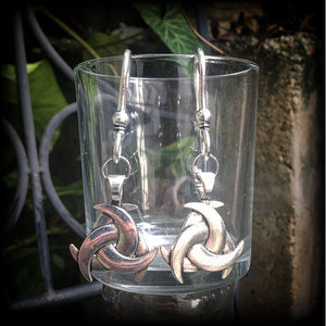 Odins horn earrings-Ear hangers