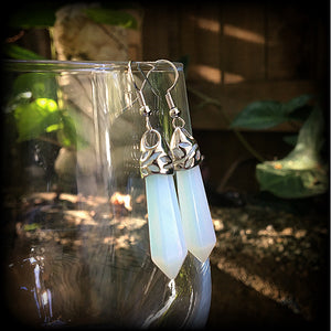 Moonstone earrings-Opalite earrings