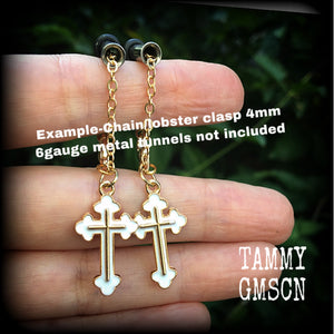 Cross earrings-Christian cross earrings