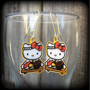 Hello Kitty earrings-Kawaii earrings