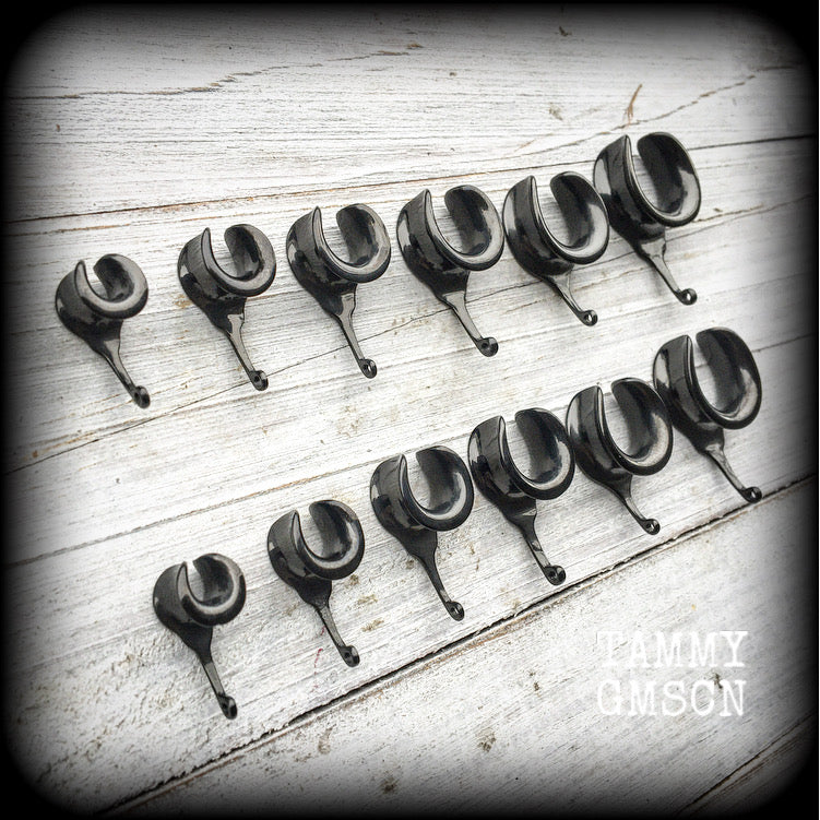 DIY gauged hooks for stretched lobes DIY hooks for ear weights DIY earrings DIY ear hangers