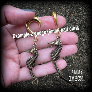 Seahorse ear weights-Gauged earrings