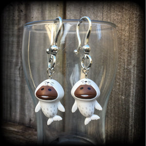 Nameko earrings-Mushroom earrings