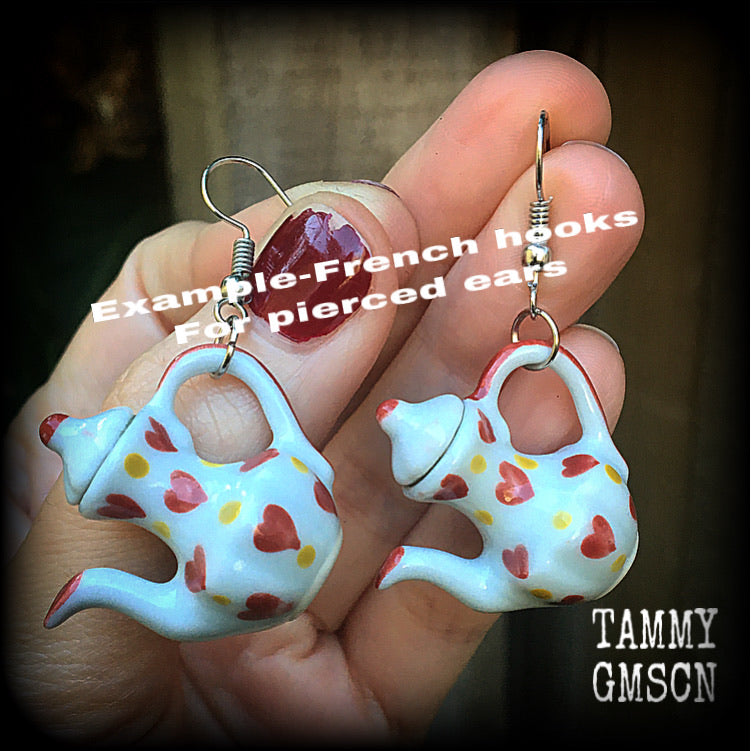 Teapot earrings